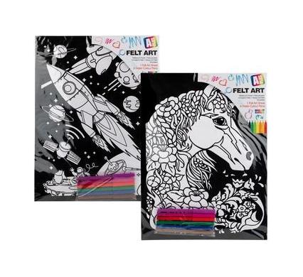 Art and Craft Felt Art Colouring - Assorted