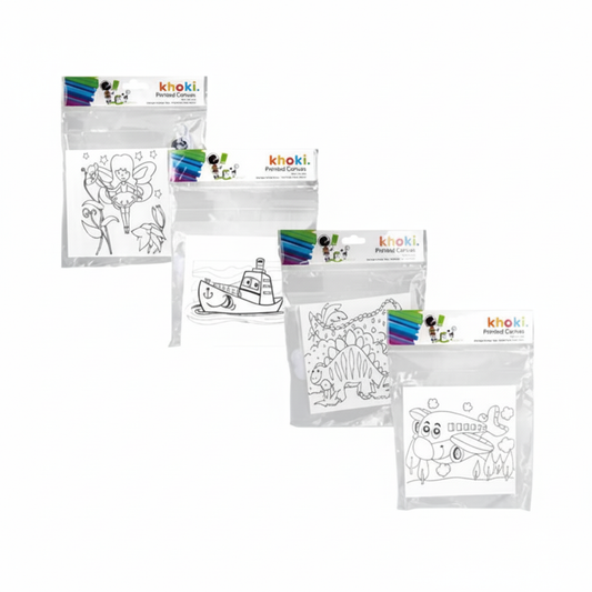 Art and Craft Printed Canvas with Assorted Designs (15 x 15 cm)