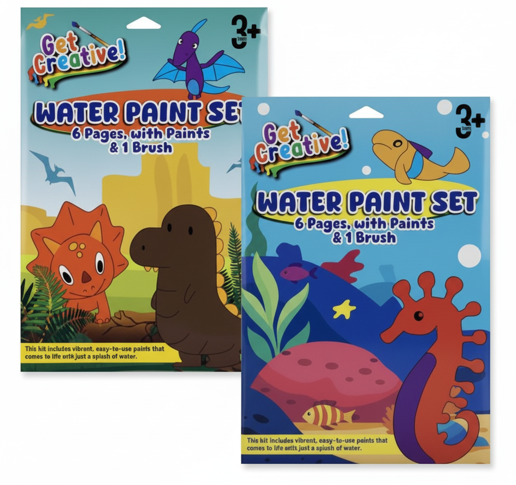 Art and Craft Water Paint Set with Assorted Designs (6-Piece Set)