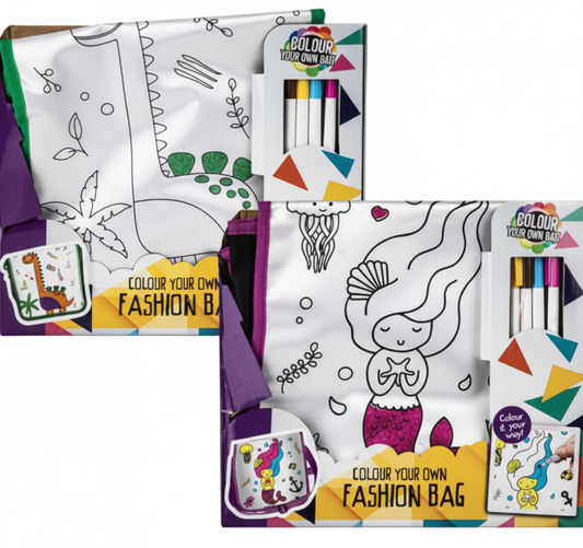 Do It Yourself Art and Craft Flap Over Bag with Assorted Designs (28x28 cm)