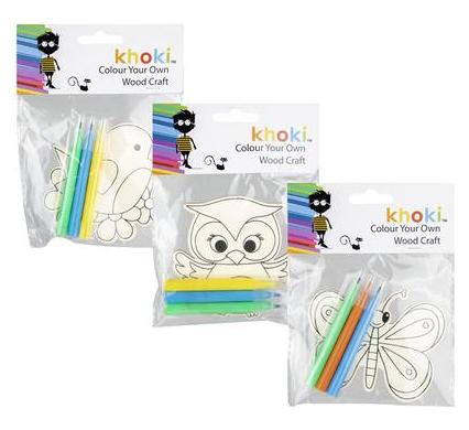 Art and Craft Colour Your Own Mini Wood Craft Set - 4 Pieces