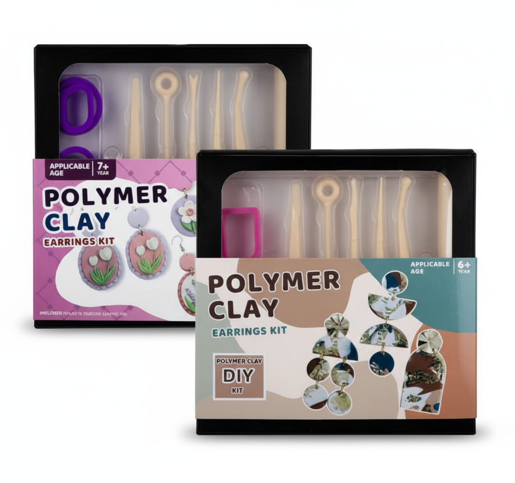Art and Craft Polymer Clay Set - Make Your Own with Assorted Designs