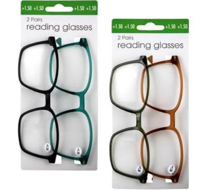 Reading Glass Twin Pack Strenght: +1.5