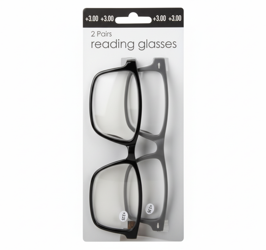 Reading Glasses Twin Packs (Strength +3)