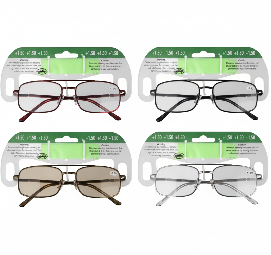 Metal Reading Glasses - Assorted Strength 1.5