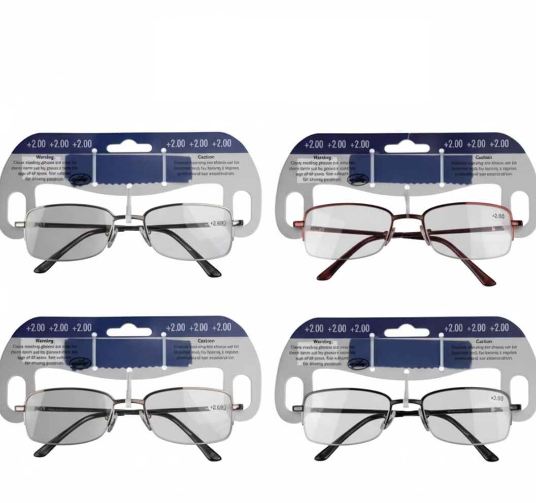 Metal Reading Glasses - Assorted Strength: 2