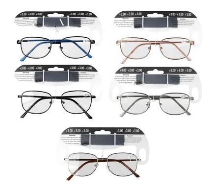 Reading Glasses Metal - Assorted Strength 3