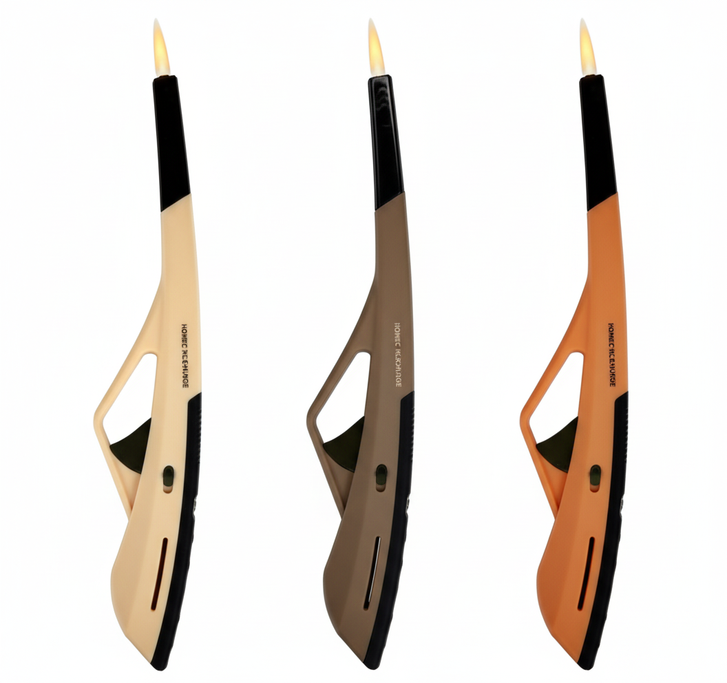 Wind Proof Barbecue Lighter with Soft Grip in Various Colours