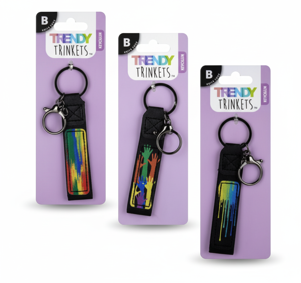 Patriotic Spirit Keychain with Assorted Designs (Length 17.5 cm)