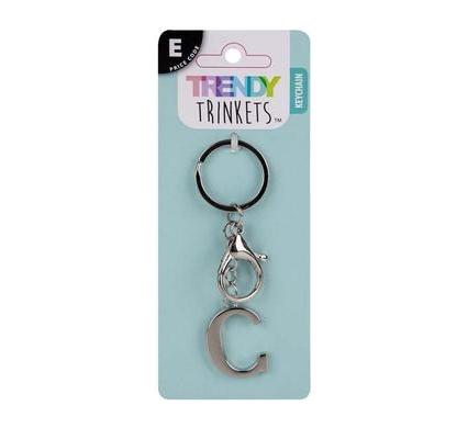 Keychain Alpha Metal Letter C - Key Ring Accessory