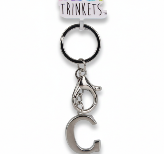 Keychain Alpha Metal Letter C - Key Ring Accessory