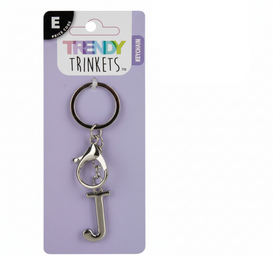 Keychain Alpha Metal Letter J