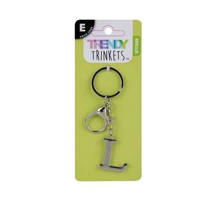 Keychain Alpha Metal Letter L - Key Ring