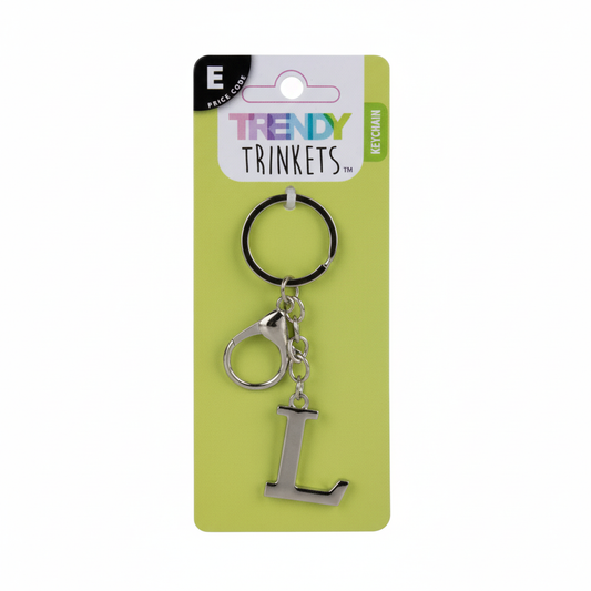 Keychain Alpha Metal Letter L - Key Ring