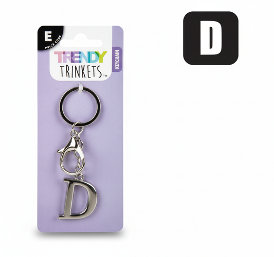 Keychain Alpha Metal Letter D