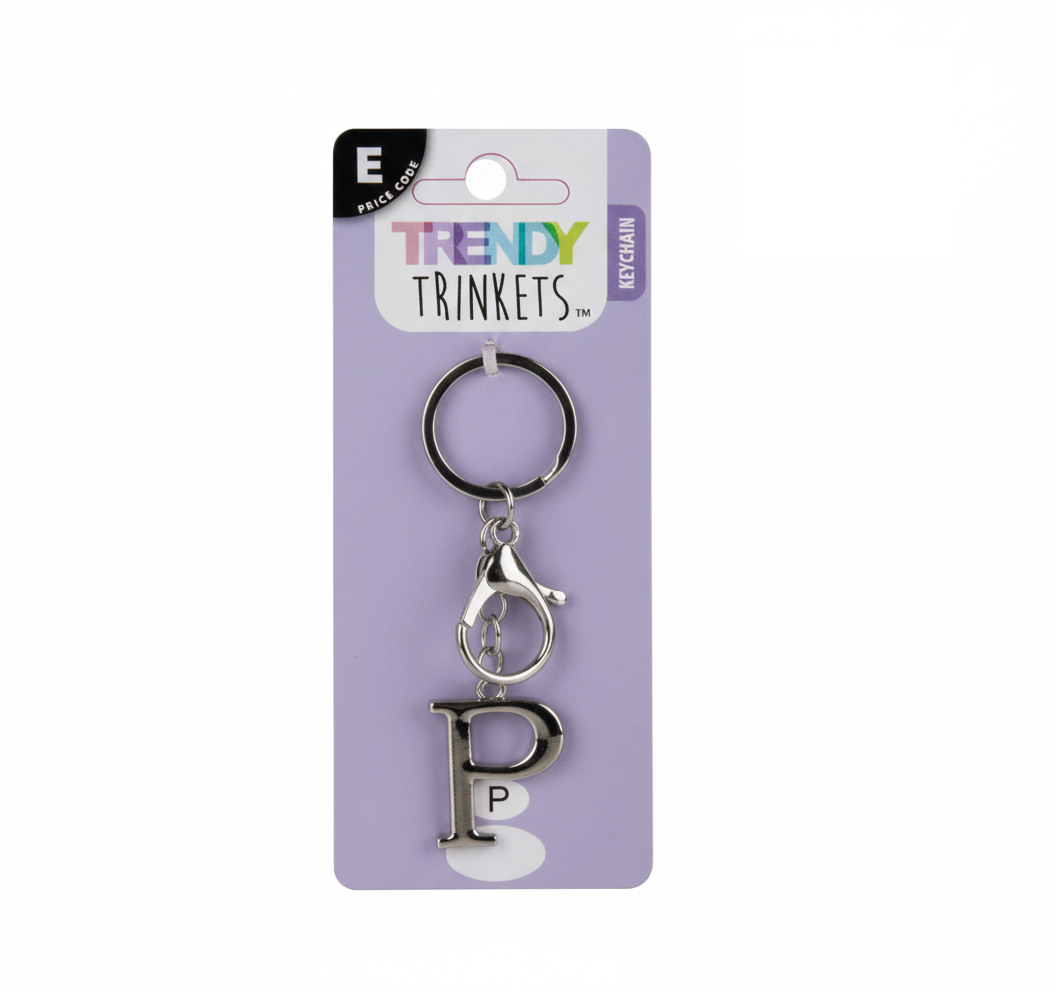 Keychain Alpha Metal Letter P