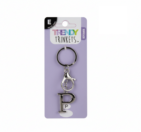 Keychain Alpha Metal Letter P