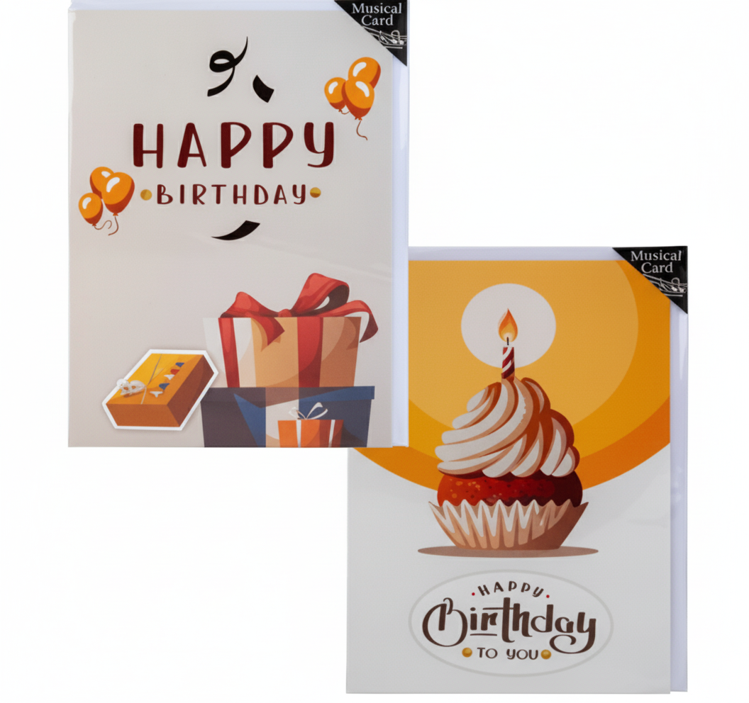 Card and Envelope Birthday - Musical - Assorted Designs