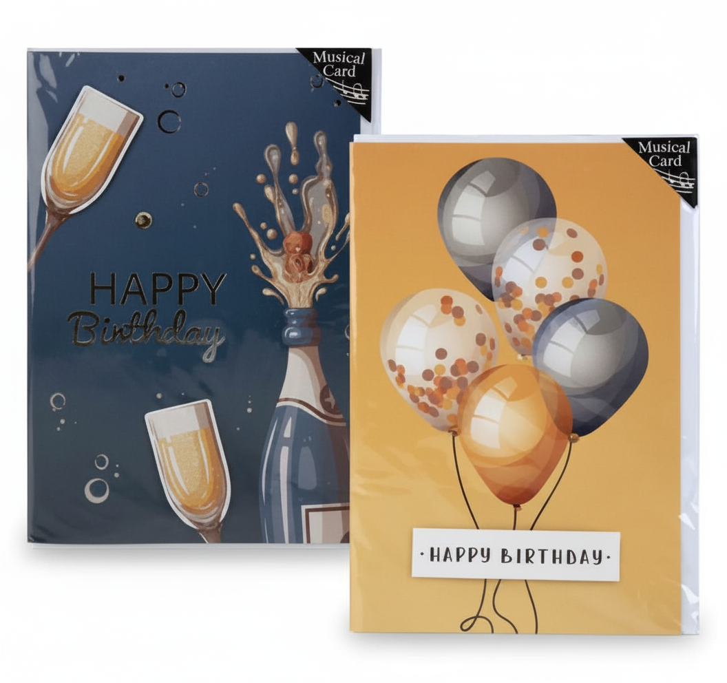 Card and Envelope Birthday - Musical - Assorted Designs