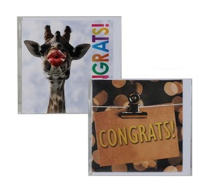 Card and Envelope - Mini Congrats Designs -7x7cm