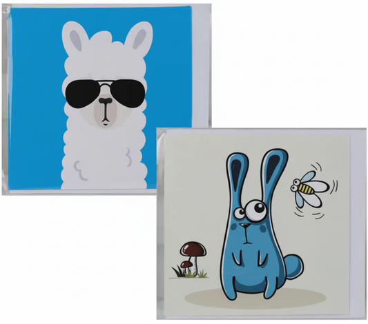 Card and Envelope - Mini - 7x7cm - Assorted Designs