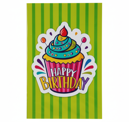 Happy Birthday Card and Envelope 3D