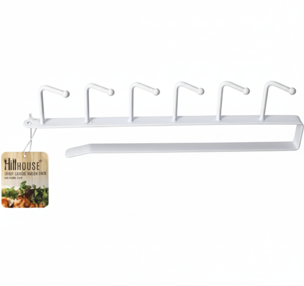 Hanger Rack Under Cabinet 6 Hooks 27cm