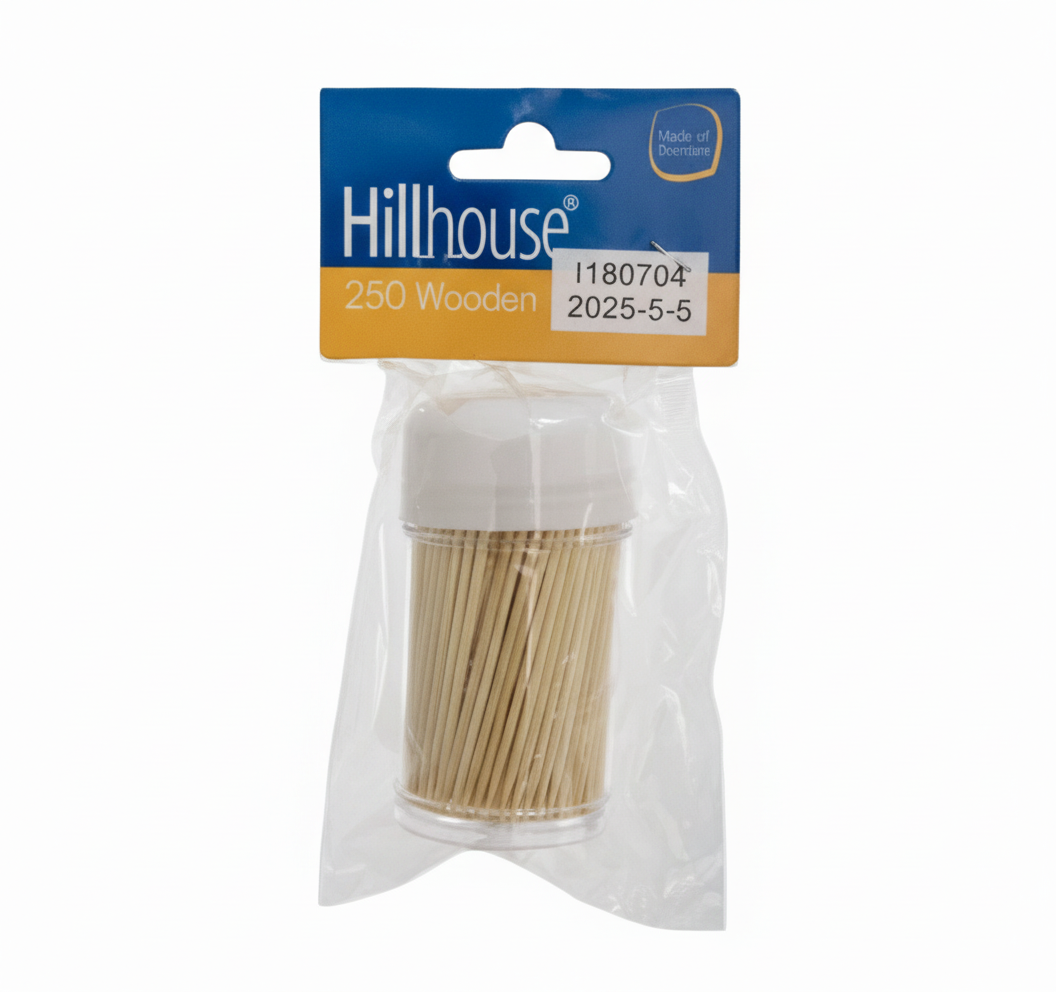 Wooden Toothpicks in Holder (250 Pieces)