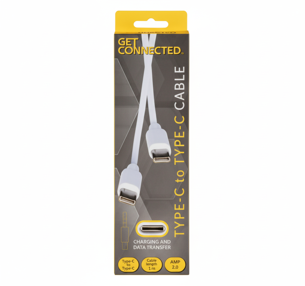 USB Cable Type C to Type C, 2.0 Amp (1 m)