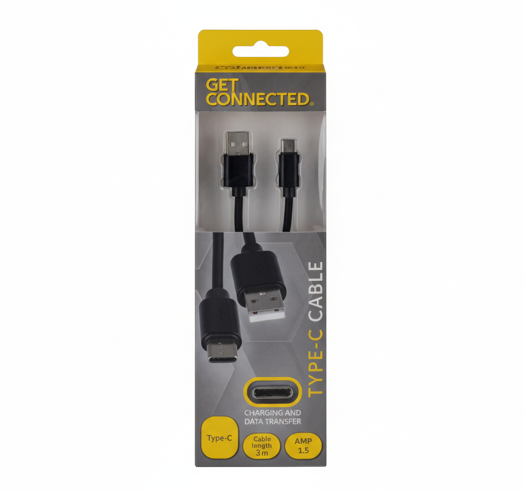 Type C USB Cable - 1.5 Amp - 3 Meter