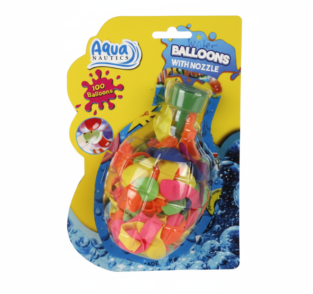Water Balloons with Nozzle (100 Pieces)