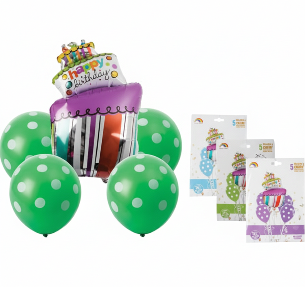 Happy Birthday Balloon Bouquet in Various Colours