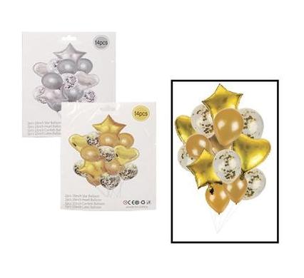 Bouquet Foil and Latex Balloon - 14 Pieces