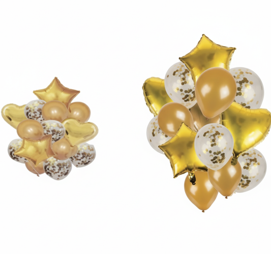 Bouquet Foil and Latex Balloon - 14 Pieces - Various Colors