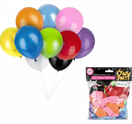 Balloons (100 Pieces) - Assorted Colours