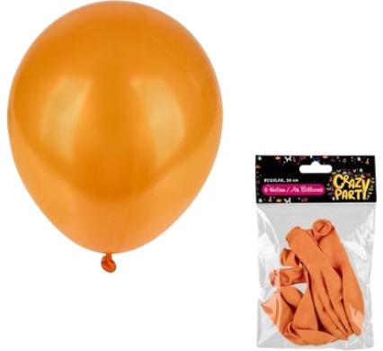 Balloons Helium - 6 Pieces - Orange
