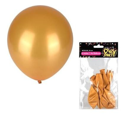 Balloons - Suitable for Helium - 6 Pieces - Gold