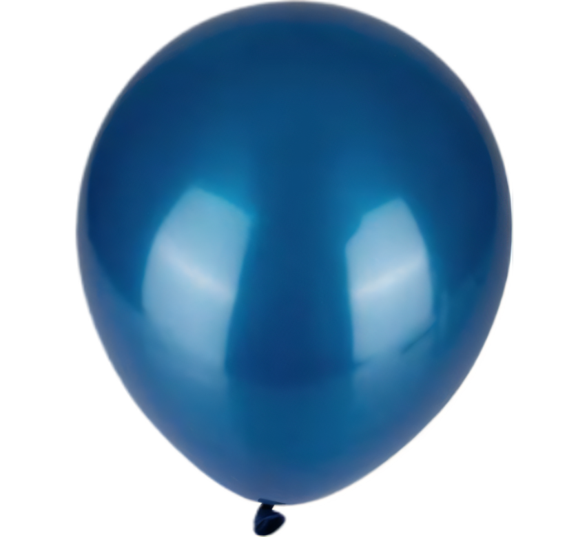 Metallic Blue Balloons Suitable for Helium (6 Pieces)