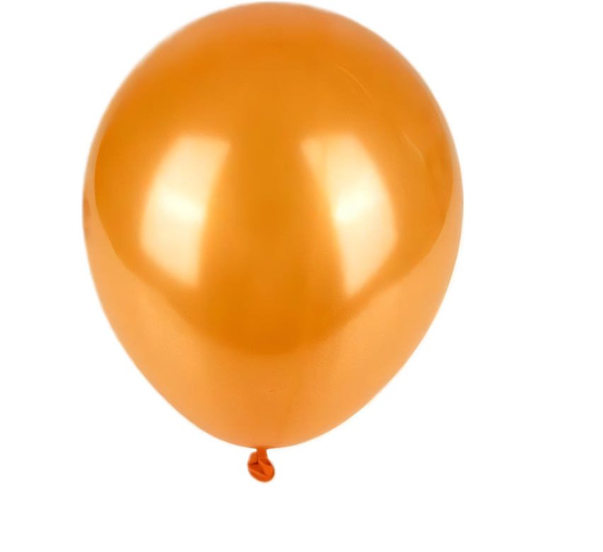 Metallic Orange Balloons Suitable for Helium (6 Pieces)