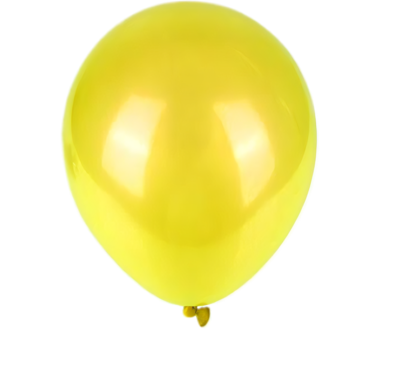 Metallic Yellow Balloons Suitable for Helium (6 Pieces)