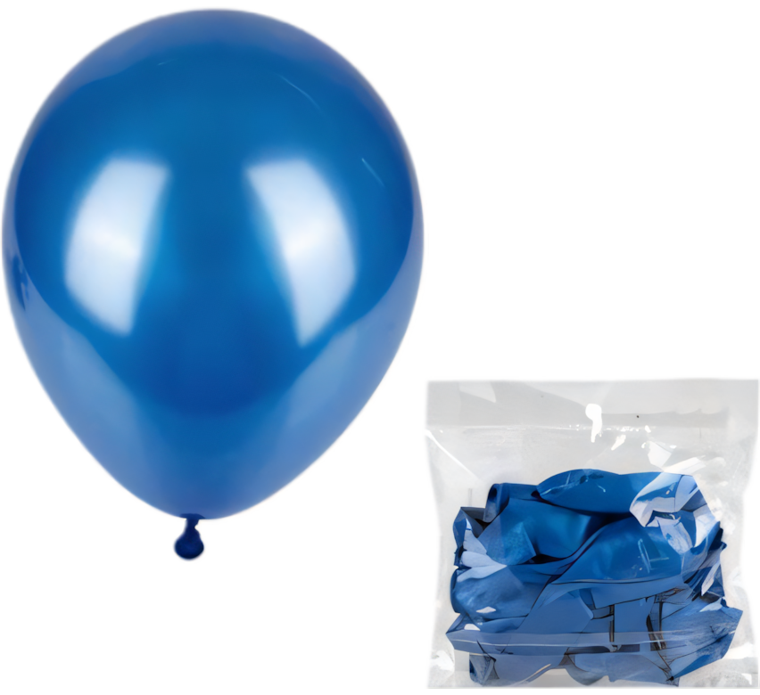 Metallic Blue Balloon Suitable for Helium (12 Pieces)