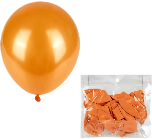 Metallic Orange Balloon Suitable for Helium (12 Pieces)