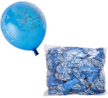 Balloon - Suitable for Helium 12 Pieces - Design Blue