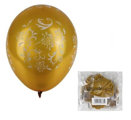 Balloons Helium - 12 Piece Set - Gold Design
