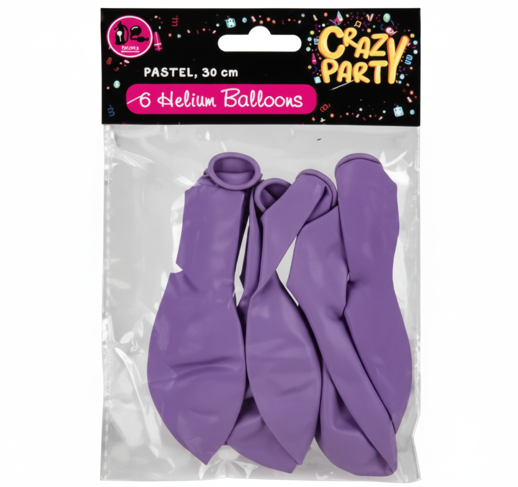 Pastel Purple Helium Balloons (6 Pieces)
