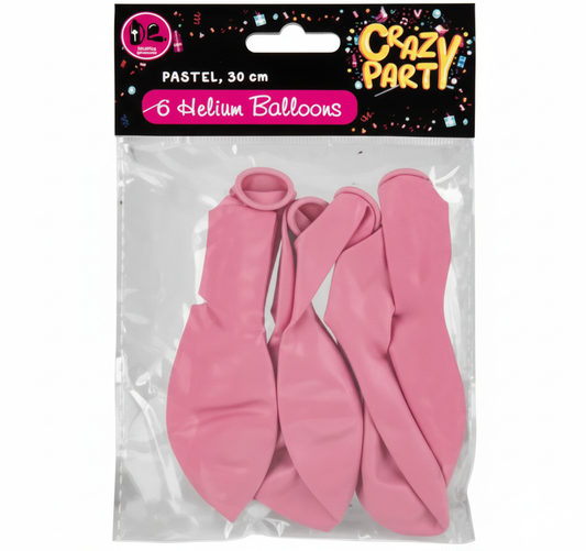 Pastel Pink Helium Balloons (6 Pieces)