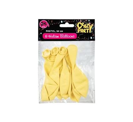 Balloon Helium - 6 Pieces - Pastel Yellow