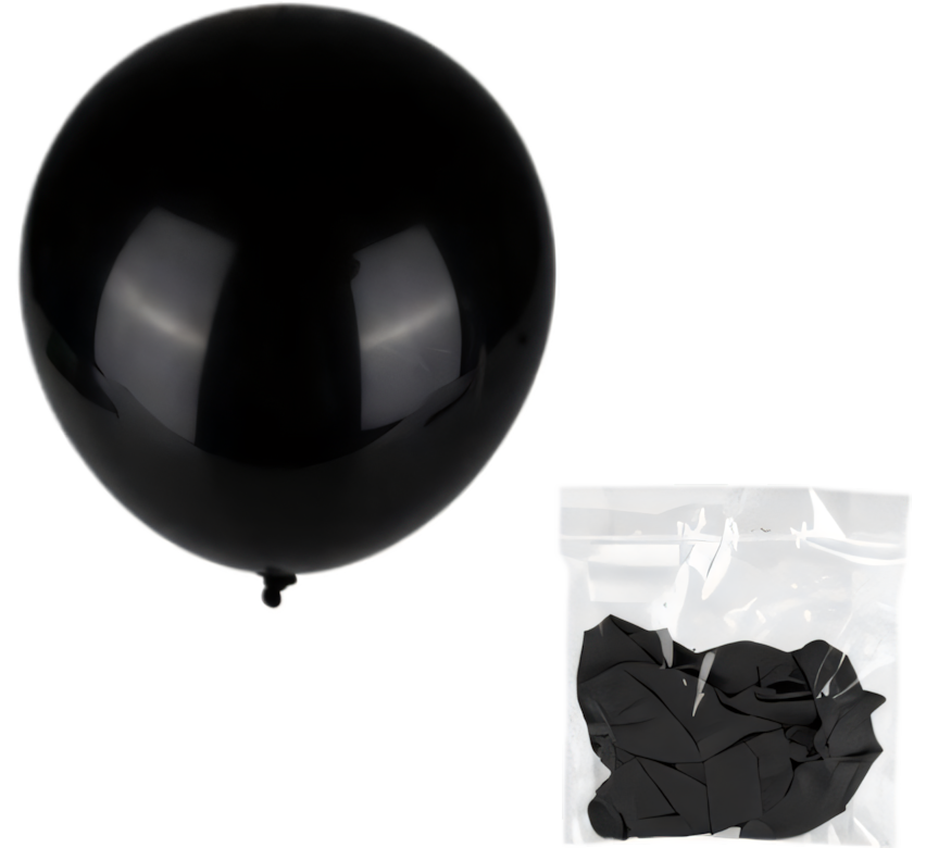 Black Helium Balloons (12 Pieces)