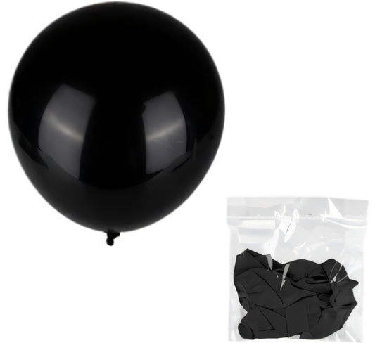 Black Helium Balloons (12 Pieces)
