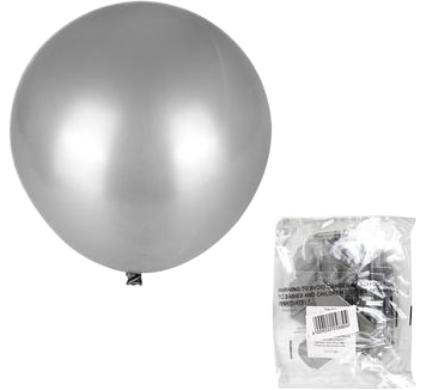 Balloons Helium - Silver - Pack of 12